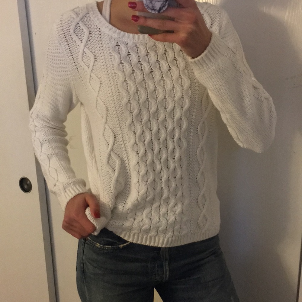 Knit White Sweater